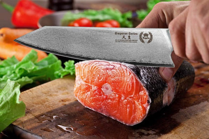 Kiritsuke Chef Knife: Professional Japanese 8.5 Inch AUS10 Premium High Carbon 67 Layer Damascus Steel Chef’s knives w/G-10 Handle Knives
