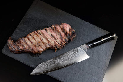 Kiritsuke Chef Knife: Professional Japanese 8.5 Inch AUS10 Premium High Carbon 67 Layer Damascus Steel Chef’s knives w/G-10 Handle Knives