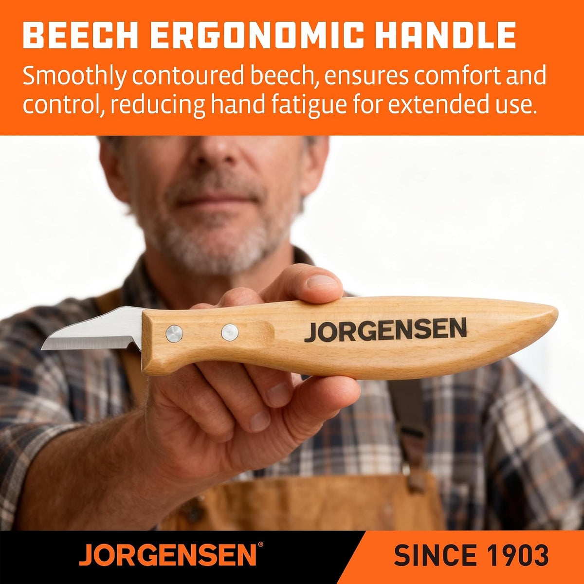 Jorgensen 3-Piece Wood Carving Tool Set with Stainless Steel Knives