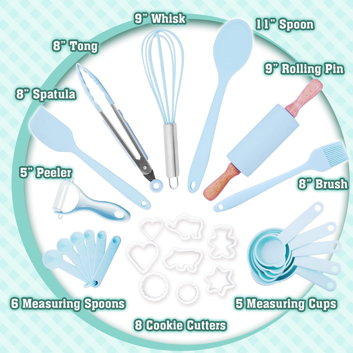 Kids Cooking and Baking Set with Storage Case – Real Cooking Supplies with Cookbook, Knives, Timer, Kids Baking Kit for Girls & Boys – Complete Utensils Accessories with Chef Apron & Hat