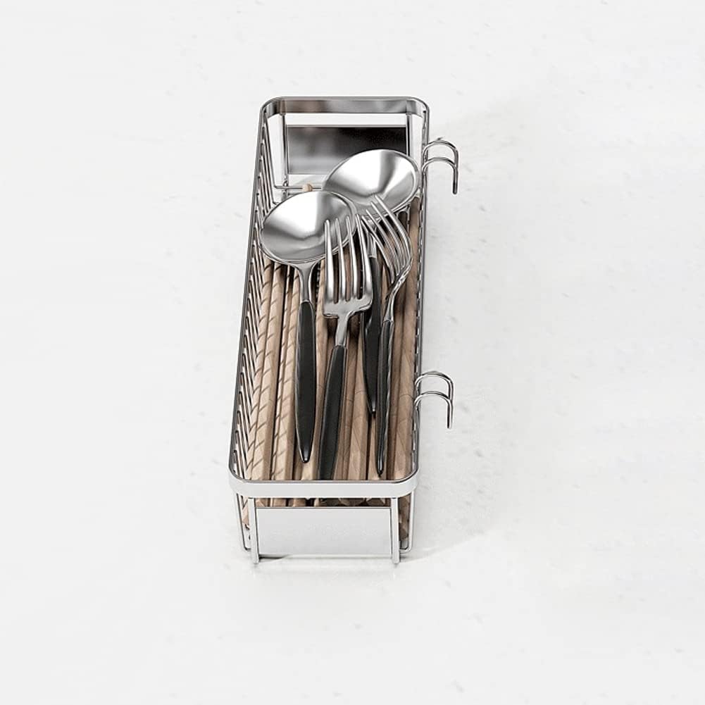 Drawer Silverware Organizer, Utensil Mesh Organizer for Chopsticks/Spoon/Fork/Knife, SUS304 Stainless Steel Drawer Utensil Drying Rack
