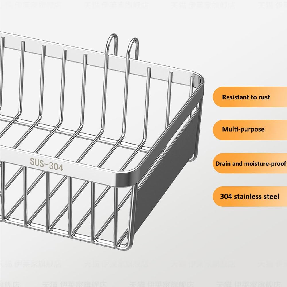 Drawer Silverware Organizer, Utensil Mesh Organizer for Chopsticks/Spoon/Fork/Knife, SUS304 Stainless Steel Drawer Utensil Drying Rack