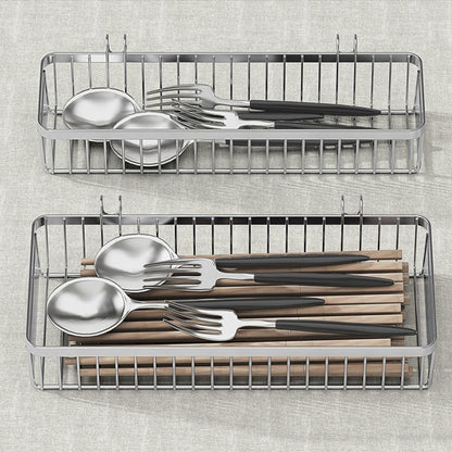 Drawer Silverware Organizer, Utensil Mesh Organizer for Chopsticks/Spoon/Fork/Knife, SUS304 Stainless Steel Drawer Utensil Drying Rack