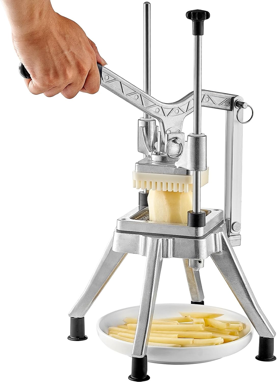 Commercial French Fry Cutter, 4 Blades Lever Vegetable Chopper