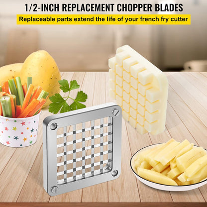 Commercial French Fry Cutter, 4 Blades Lever Vegetable Chopper