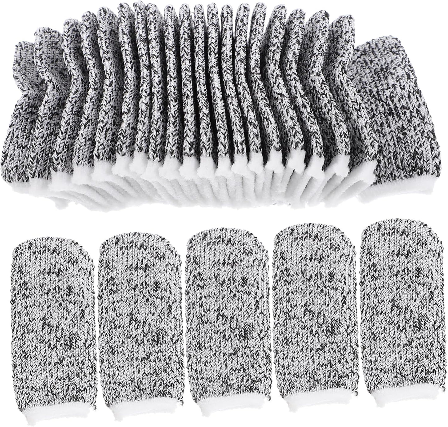 60Pcs Reusable Cut Resistant Sleeves for Kitchen DIY and Sculpture Work Breathable Thumb Protectors for Enhanced Comfort and Safety