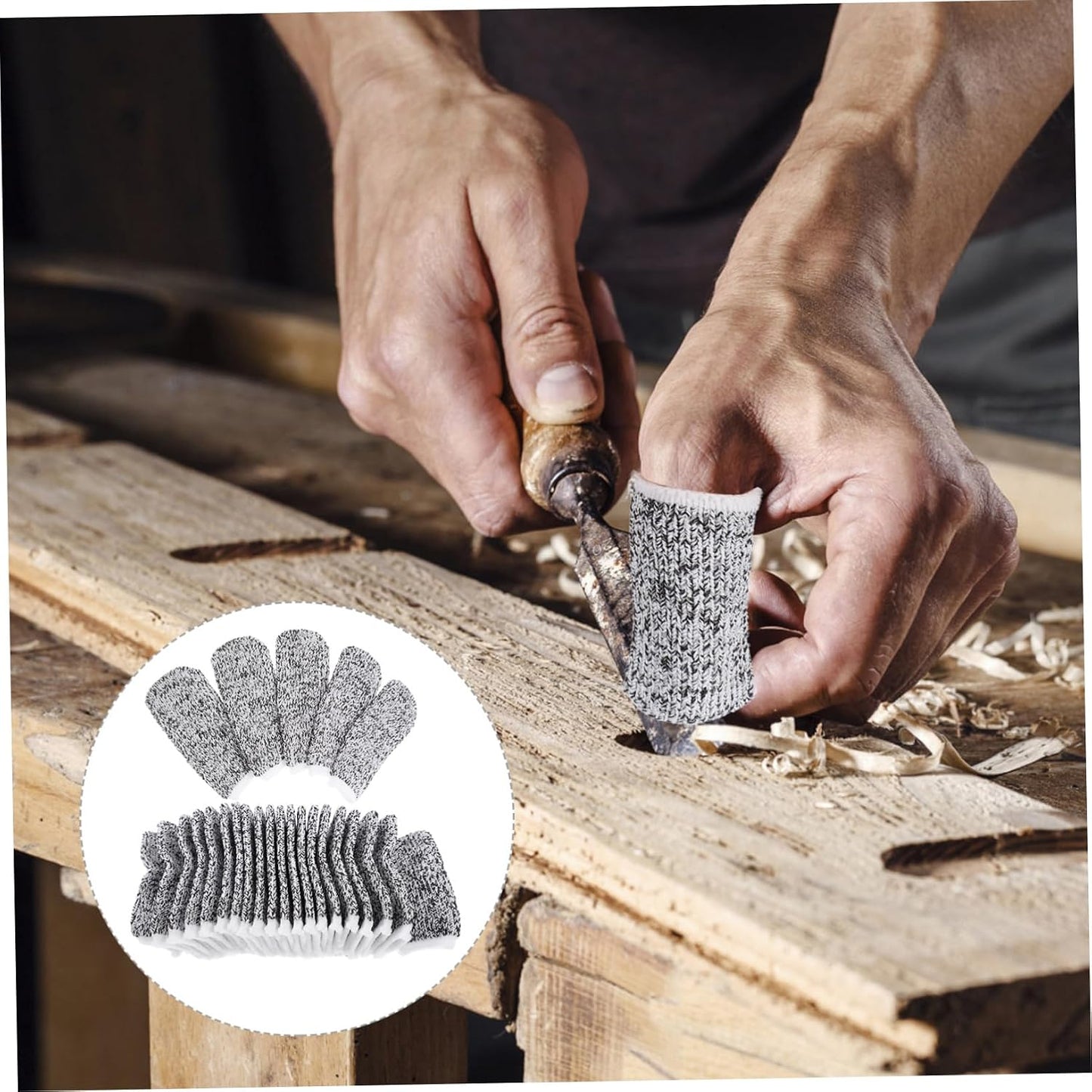 60Pcs Reusable Cut Resistant Sleeves for Kitchen DIY and Sculpture Work Breathable Thumb Protectors for Enhanced Comfort and Safety