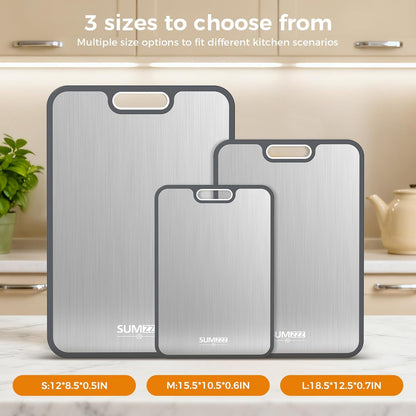 Cutting Board for Kitchen, Cutting Board Double Sided Food Grade, Pure /PP, Easy to Clean Large Size 15”×10.3”