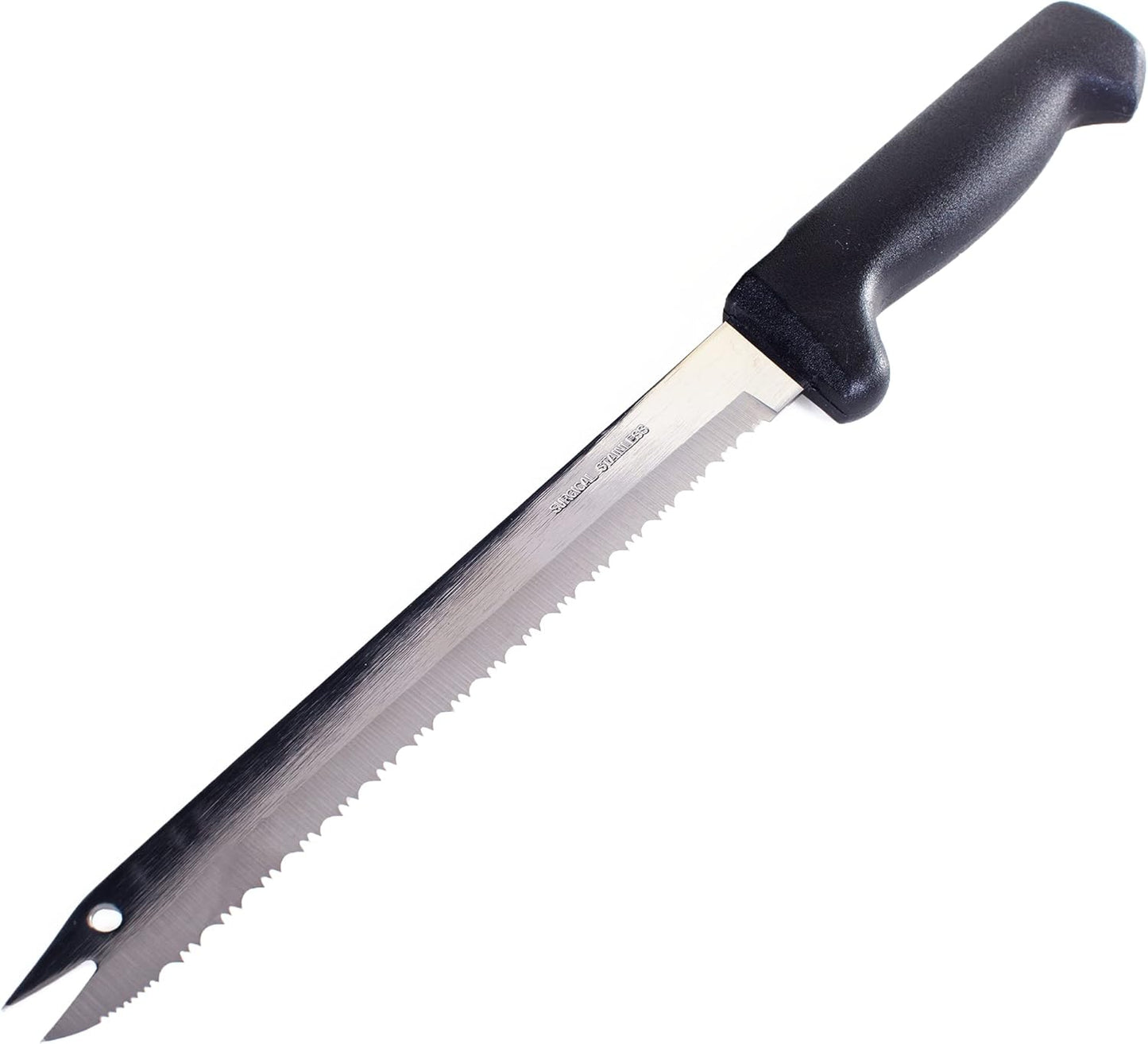 Carving Bread Knife – 8” Ultra Sharp Surgical Stainless Steel Serrated All Purpose Kitchen Knife – Never Needs Sharpening - As Seen on TV and Live Demonstration