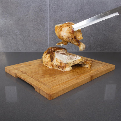 Carving Bread Knife – 8” Ultra Sharp Surgical Stainless Steel Serrated All Purpose Kitchen Knife – Never Needs Sharpening - As Seen on TV and Live Demonstration
