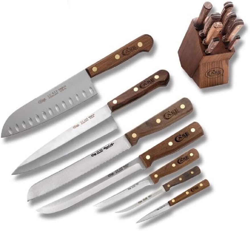 Case Cutlery Nine Piece Block Set Walnut CA10249