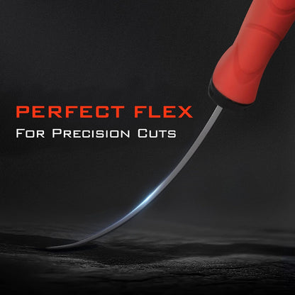 Intimidator Fillet Knife with Sharpening Steel, Ultra-Sharp G4116 German Stainless-Steel Blades, Non-Slip Handle, Protective Sheath, 9'' Fillet Knife and Honing Rod