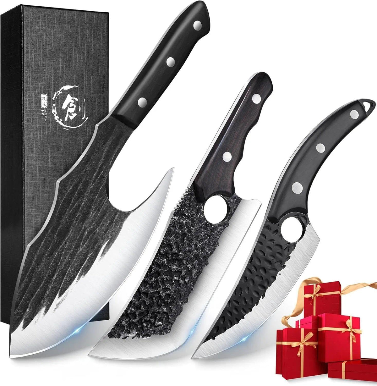 Huusk Viking Knife Cleaver- Hand Forged Full Tang Boning Knives
