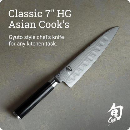 Classic 7" Hollow Ground Asian Cook's Knife