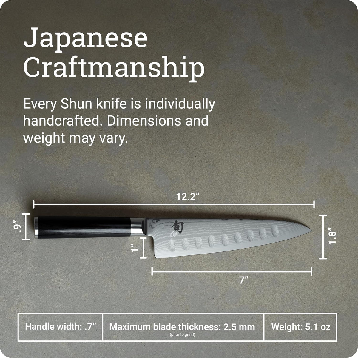 Classic 7" Hollow Ground Asian Cook's Knife