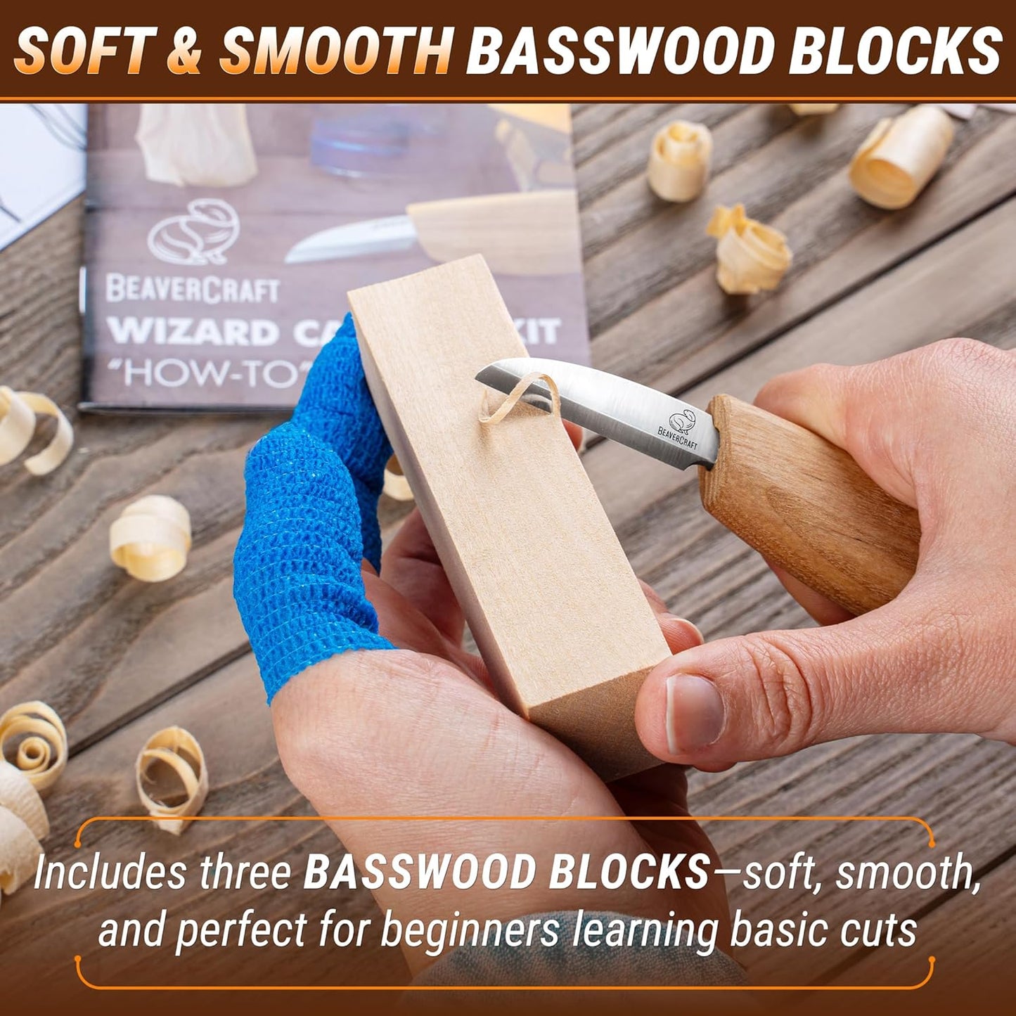 Whittling Kit for Beginners, Wood Carving Kit for Beginners - Wood Carving Tools Woodworking Kit for Adults and Teens - Whittling Knife Kit with Wood Blocks - Wood Carving Set DIY03 Wizard