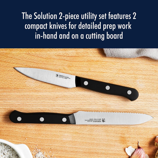 Solution Razor-Sharp 2-Piece Utility Knife Set, German Engineered Knife Informed by over 100 Years of Mastery