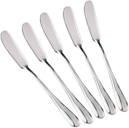 Set of 5 Stainless Steel Butter Knife, Butter applicator, Breakfast Spreads,soft cheeses and jam