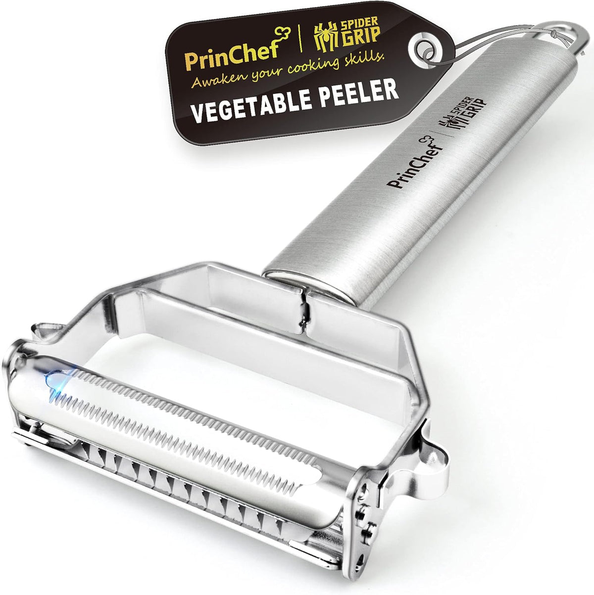 Vegetable Peeler, 3 in 1 Versatile Y Potato Peeler for Kitchen| Ultra Sharp Julienne Peeler with Anti-Slip Handle | Stainless Steel No-Rust Veggie Peeler, Heavy Duty