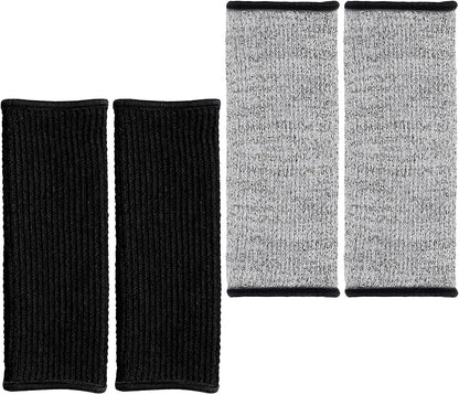 Cut Resistant Protective Forearm Sleeves Work Safety Welding Arm Guards 20cm Thin Skin Puncture Resistant Sleeve Protectors 2 Pairs for Men Women Kitchen Gardening