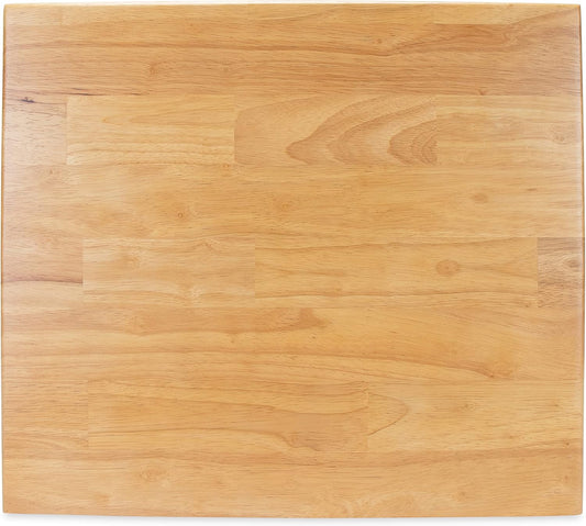Oak Accents Camper/RV Silent Top Stovetop Cover | Features Solid Oak-Finish Hardwood w/Non-Toxic Finish & 4 Non-Slip Rubber Feet | Includes Flexible Cutting Mat | 19.5” x 17” x .75” (43521)