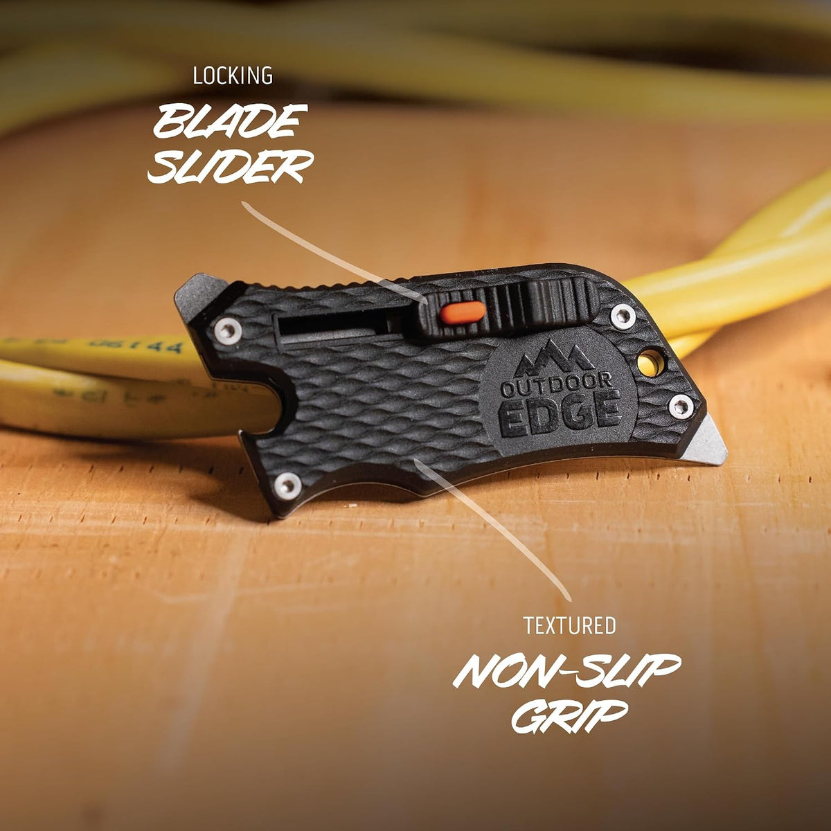 SlideWinder - Utility Knife Multitool with Standard Replaceable Razor Blade, Screwdrivers, Prybar, Bottle Opener and Pocket Clip with Locking Auto-Retracting Blade