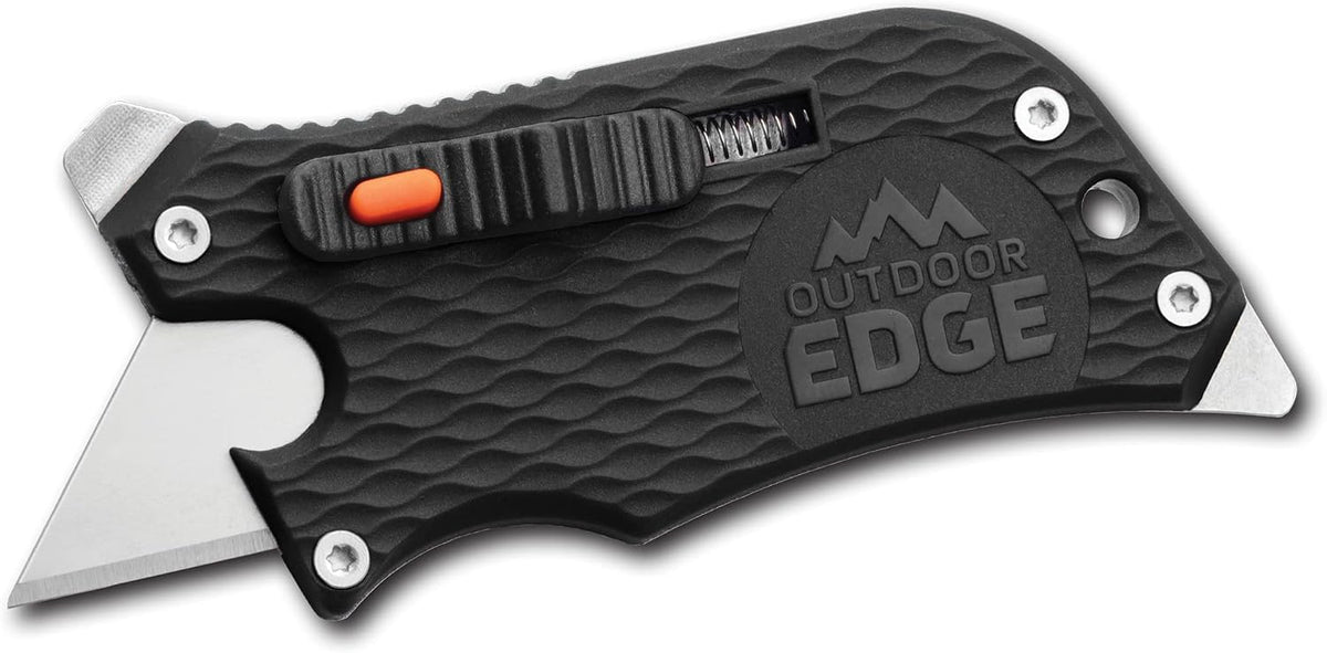 SlideWinder - Utility Knife Multitool with Standard Replaceable Razor Blade, Screwdrivers, Prybar, Bottle Opener and Pocket Clip with Locking Auto-Retracting Blade