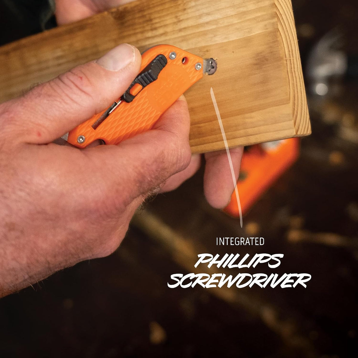 SlideWinder - Utility Knife Multitool with Standard Replaceable Razor Blade, Screwdrivers, Prybar, Bottle Opener and Pocket Clip with Locking Auto-Retracting Blade
