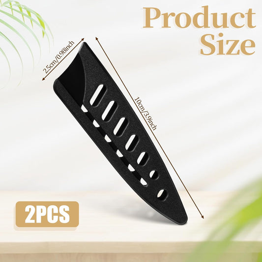 2 Pcs Knife Sheath Blade Protector Kitchen Safety Knife Covers or Sleeves for 3.5 inch Paring Knives Black Universal Plastic Knives Guards for Kitchen
