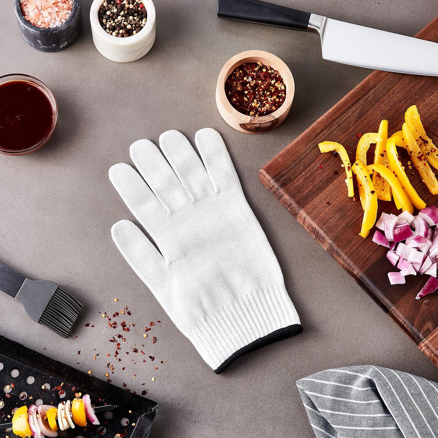 Millennia Level A5 Cut Glove, Large, White