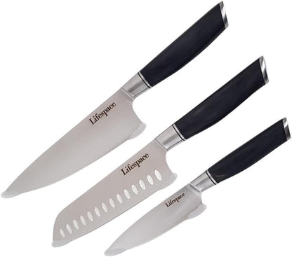 Classic Japanese Chef Knife Set in a Gift Box - Petty, Santoku & Chef