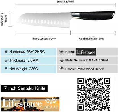Classic Japanese Chef Knife Set in a Gift Box - Petty, Santoku & Chef