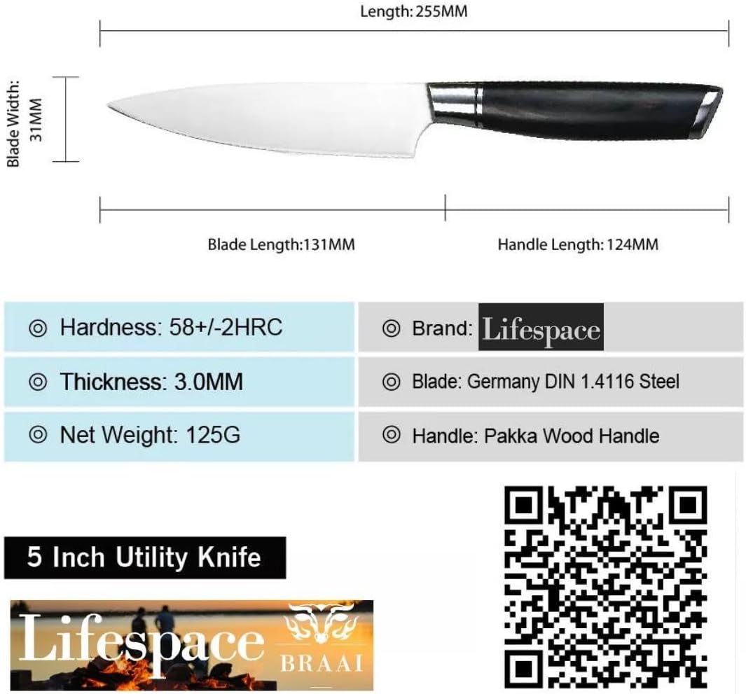 Classic Japanese Chef Knife Set in a Gift Box - Petty, Santoku & Chef