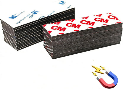 16 Feet Magnetic Strips with Adhesive Backing,Magnets Tape for Crafts,Flat Package (16 PCS 0.5X12") Strong Sticky Magnets