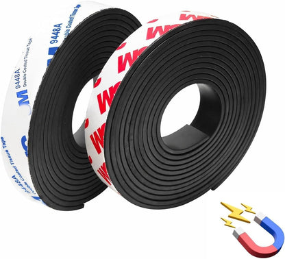 16 Feet Magnetic Strips with Adhesive Backing,Magnets Tape for Crafts,Flat Package (16 PCS 0.5X12") Strong Sticky Magnets