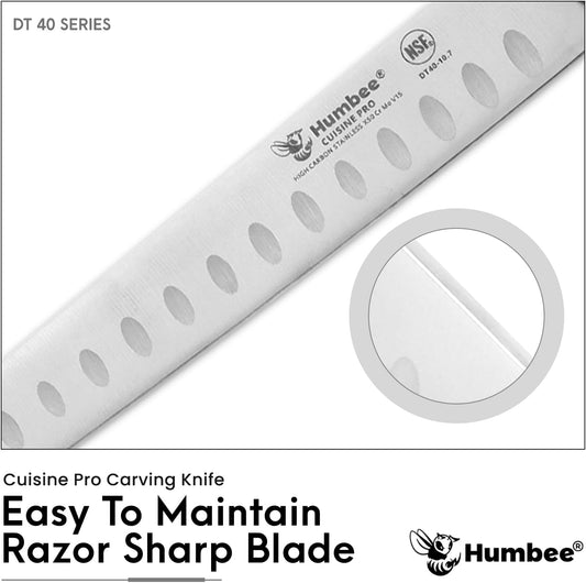 10-Inch Slicer knife With Granton edge, Black, DT-40 Series