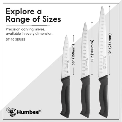 10-Inch Slicer knife With Granton edge, Black, DT-40 Series