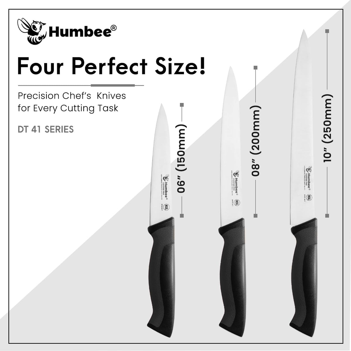 10-Inch Slicer knife With Granton edge, Black, DT-40 Series