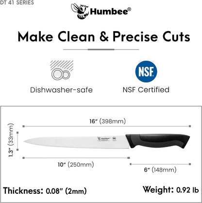 10-Inch Slicer knife With Granton edge, Black, DT-40 Series