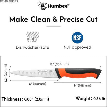 10-Inch Slicer knife With Granton edge, Black, DT-40 Series