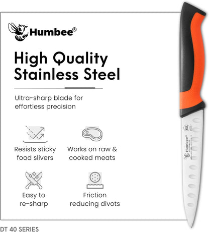 10-Inch Slicer knife With Granton edge, Black, DT-40 Series
