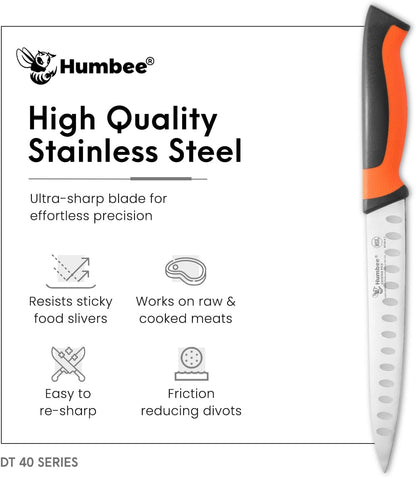 10-Inch Slicer knife With Granton edge, Black, DT-40 Series