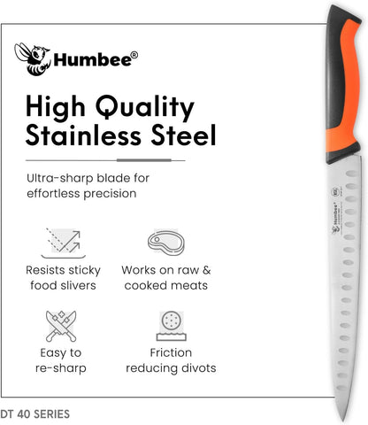 10-Inch Slicer knife With Granton edge, Black, DT-40 Series