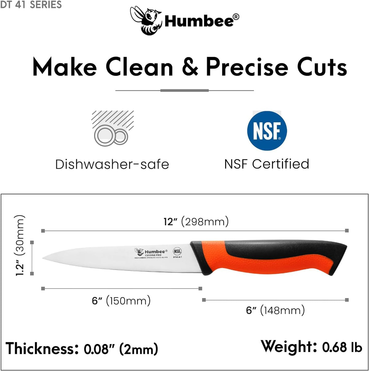 10-Inch Slicer knife With Granton edge, Black, DT-40 Series