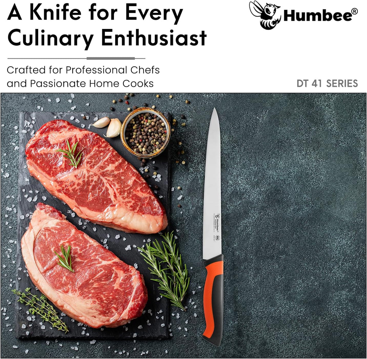 10-Inch Slicer knife With Granton edge, Black, DT-40 Series