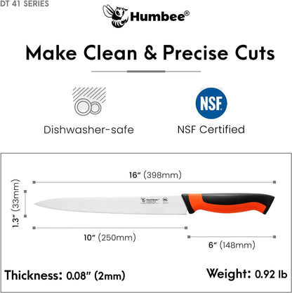 10-Inch Slicer knife With Granton edge, Black, DT-40 Series