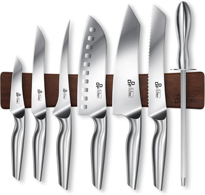 Steak Knives Set of 6, 4.5-Inch Serrated Steak Knives, Dishwasher Safe | Steak Knives High Carbon Stainless Steel, Serrated Knives with Ergonomic Hollow Handles, Silver, for Families & Restaurants