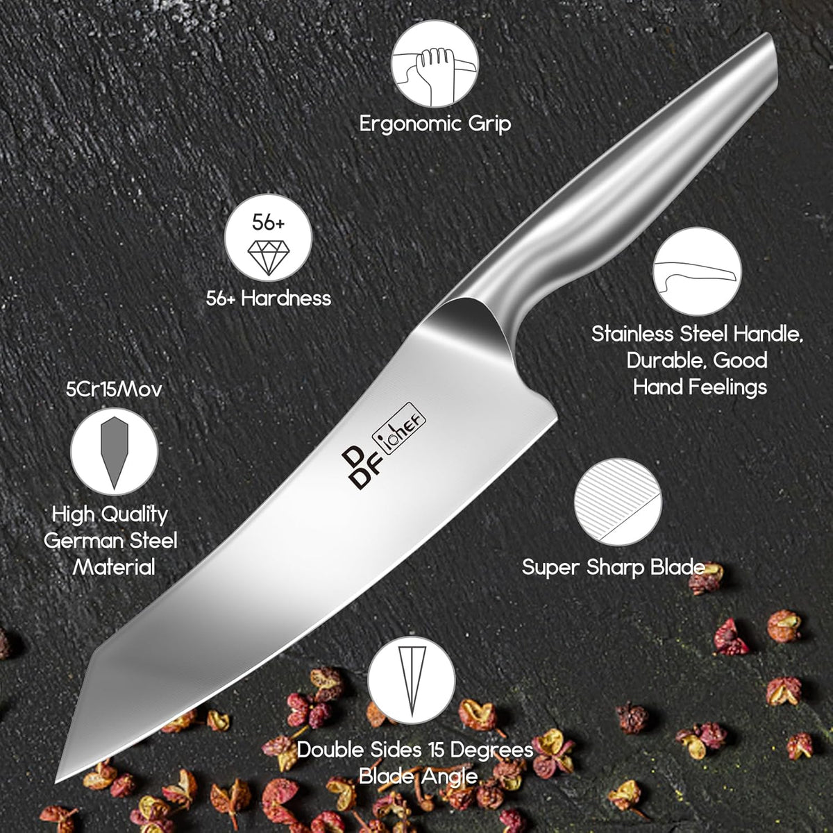 Steak Knives Set of 6, 4.5-Inch Serrated Steak Knives, Dishwasher Safe | Steak Knives High Carbon Stainless Steel, Serrated Knives with Ergonomic Hollow Handles, Silver, for Families & Restaurants