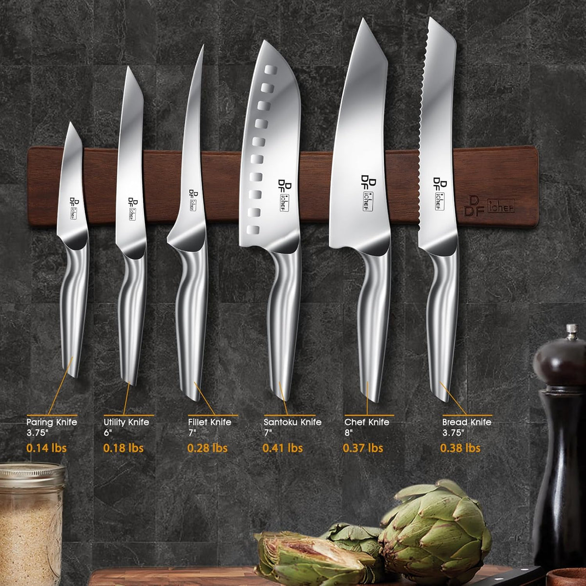 Steak Knives Set of 6, 4.5-Inch Serrated Steak Knives, Dishwasher Safe | Steak Knives High Carbon Stainless Steel, Serrated Knives with Ergonomic Hollow Handles, Silver, for Families & Restaurants