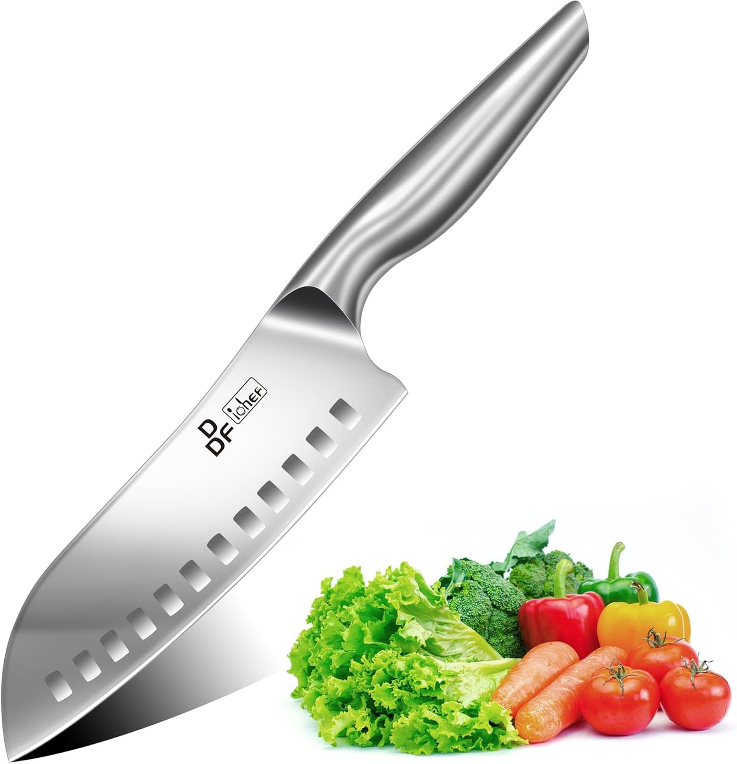 Steak Knives Set of 6, 4.5-Inch Serrated Steak Knives, Dishwasher Safe | Steak Knives High Carbon Stainless Steel, Serrated Knives with Ergonomic Hollow Handles, Silver, for Families & Restaurants